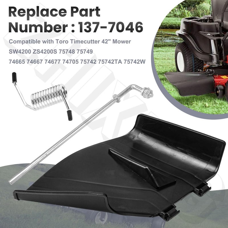 ZHIXING 137-7046 قاذف مع ملحقات التركيب متوافق مع ماكينة جز العشب Toro Timecutter Exmark Quest E-Series 42" SW4200 ZS4200S 75742 74665 75748 75749 74667 74677 74705 74711 75742TA 75742W - Image 2